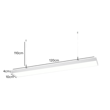 Lineal blanco abs 1200x100x70 48w 3000k algol Iluminación