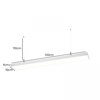 Lineal blanco abs 1200x100x70 48w 4000k algol Iluminación