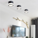 Panel decorativo sobrepuesto negro moderno 7w frio 6000k Iluminación