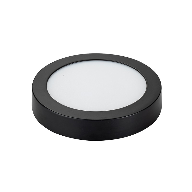 Panel sobrepuesto pro negro redondo 24w neutro 4000k Iluminación