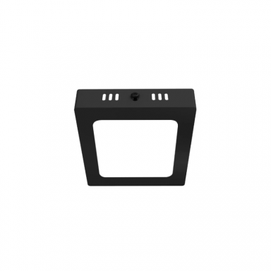 Panel sobrepuesto negro pro cuadrado 6w calido 3000k konnergie Iluminación