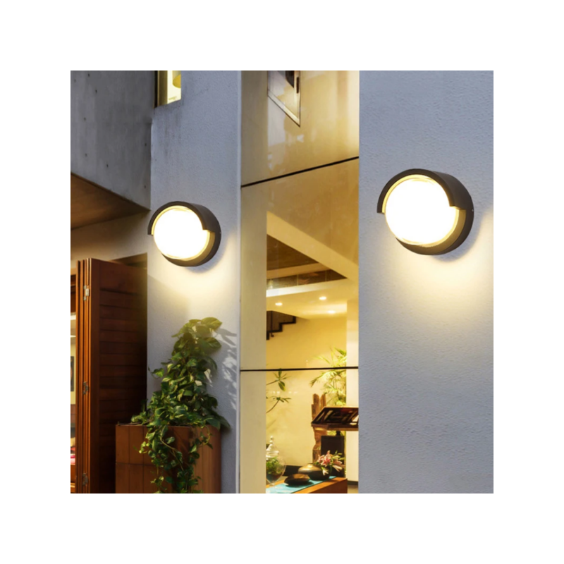 APLIQUE LED PLASTICO REDONDO 3000K IP54 Konnergie Iluminación