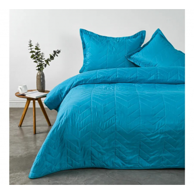 Quilt Bicolor Turquesa Gris, AF Cannon Cubrecamas y Quilts