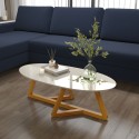 Mesa de Centro Classic Blanca / Madera Mesas de Centro