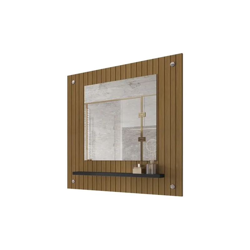 Mueble Espejo Clio Madera Preto Decoración