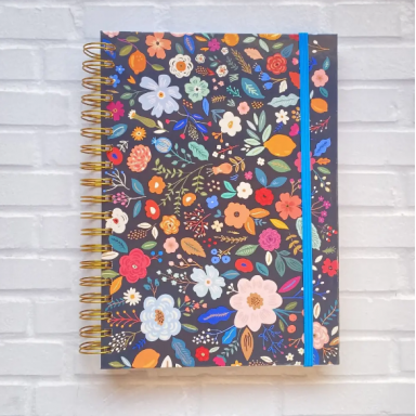 Planner Básico Flores Naranja Inicio