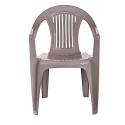 Silla Barcelona Con Brazo Taupe Reyplast Terraza y Jardin