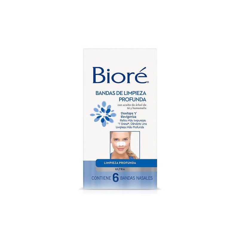 Bandas Biore Nasal Limpieza Profunda 6 piezas Inicio