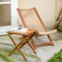 Juego 2 reposeras plegables mesa color Madera Juegos de Terraza
