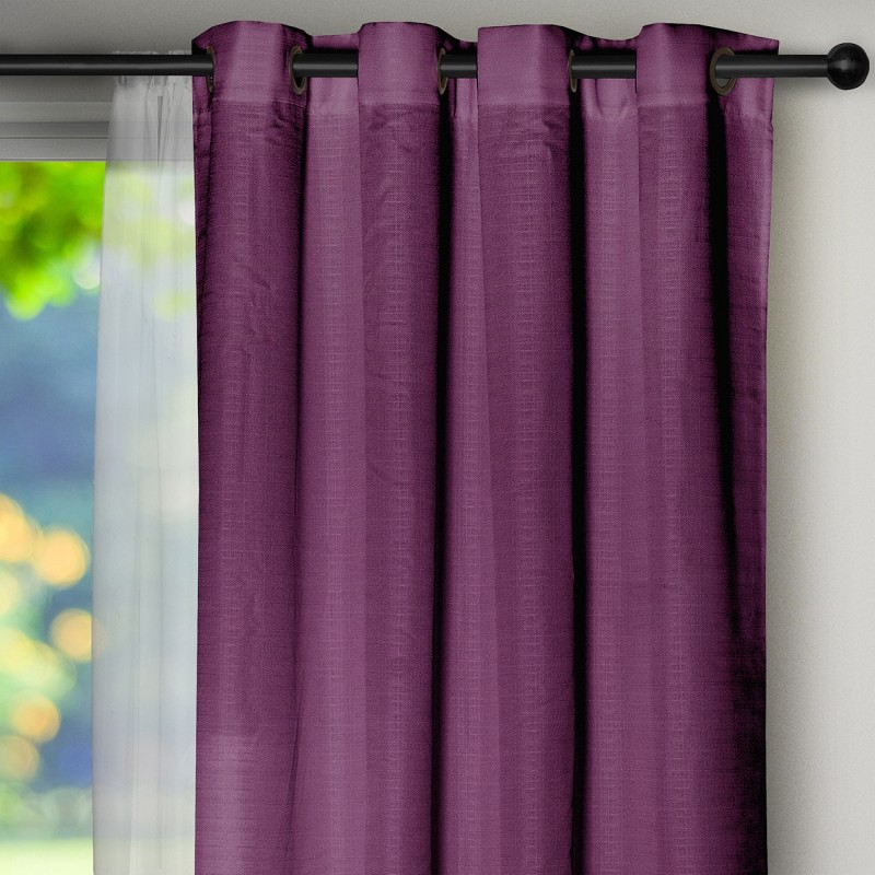 Cortina set Barbara 8 pzas. 1.40 x 2.25 cm Morado. Masel Cortinas