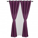 Cortina set Barbara 8 pzas. 1.40 x 2.25 cm Morado. Masel Cortinas