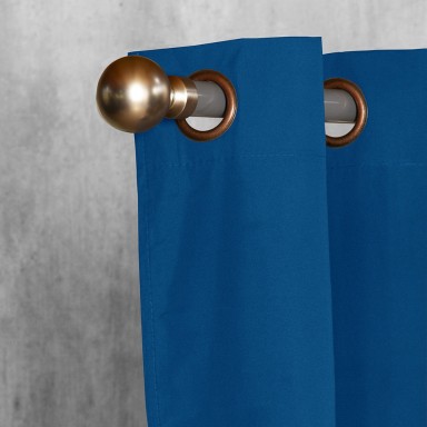 Cortinas Set B.O. Microfibra 2 pzas. 1.40 x 2.25 cm Azul. Masel Cortinas