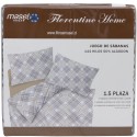 Juego de Sabanas Line 2.5 plazas Taupe. Masel Sábanas