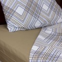 Juego de Sabanas Line 2.5 plazas Taupe. Masel Sábanas