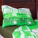 Juego de Sabanas Cuadros 2.5 plazas Verde. Masel Sábanas