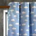 Cortina Argolla Lona Española Nubes Azul. Masel Cortinas