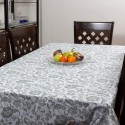 Mantel PVC Flores Rectangular 140 x 210 cm. Gris. Masel Cortinas