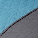 Quilt Bicolor 2,5 plazas Gris Turquesa. Masel Inicio