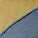 Quilt Bicolor Petroleo-Amarillo. Masel Inicio