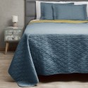 Quilt Bicolor Petroleo-Amarillo. Masel Inicio