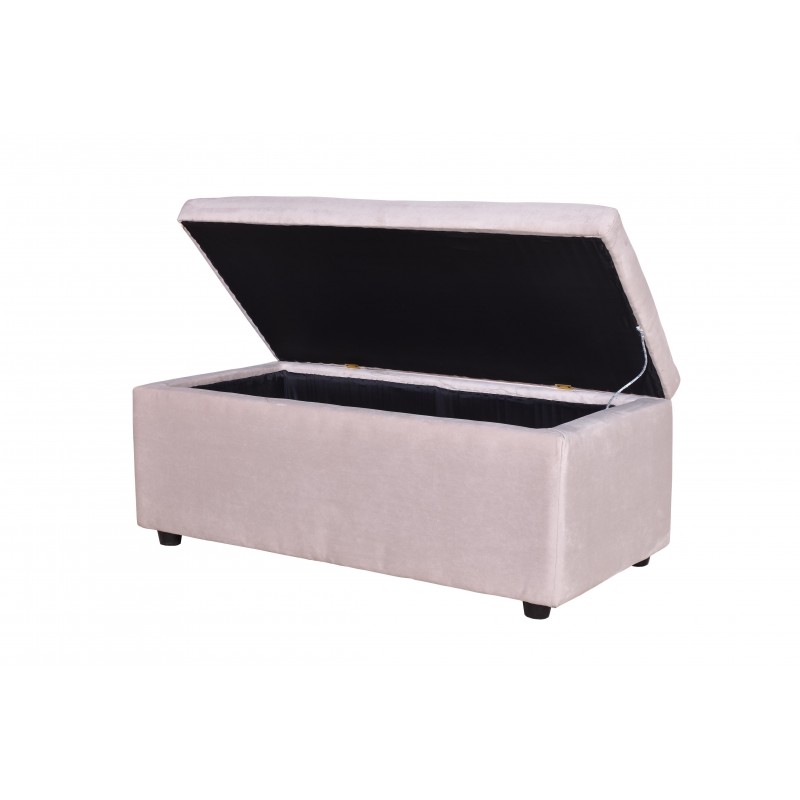 Mueble Banqueta Baul Felpa Palo de Rosa. Masel Inicio
