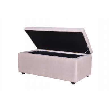 Mueble Banqueta Baul Felpa Palo de Rosa. Masel Inicio