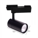 FOCO LED A RIEL MONOFASICO 30W 4000K NEGRO MODELO ALTAIR ZEROFLICKER A KONNERGIE Iluminación