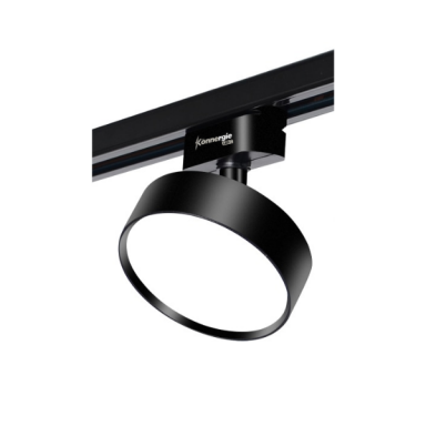 PORTA PANEL LED REDONDO NEGRO 18W NEUTRO 4000K A RIEL MODELO QUTU KONNERGIE Iluminación