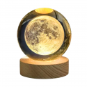 LAMPARA DE MESA LED BOLA DE CRISTAL 6 LUNA 3000K DC5V USB 1W KONNEGIE Iluminación