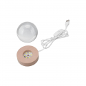 LAMPARA DE MESA LED BOLA DE CRISTAL 8 LUNA 3000K DC5V USB 1W KONNERGIE Iluminación