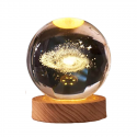 LAMPARA DE MESA LED BOLA DE CRISTAL 6 UNIVERSO 3000K DC5V USB 1W KONNERGIE Iluminación