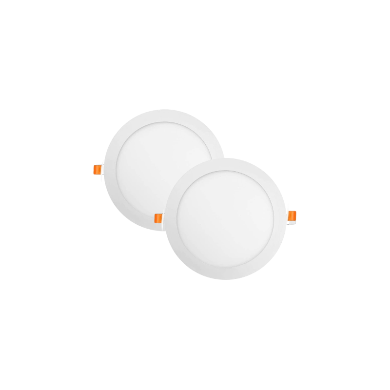 PACK 2 PANEL LED REDONDO 6W FRIO 6500K KONNERGIE Iluminación