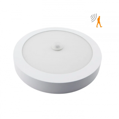 PANEL SOBREPUESTO BIO CON SENSOR DE MOVIMIENTO REDONDO 18W NEUTRO 4000K KONNERGIE Iluminación