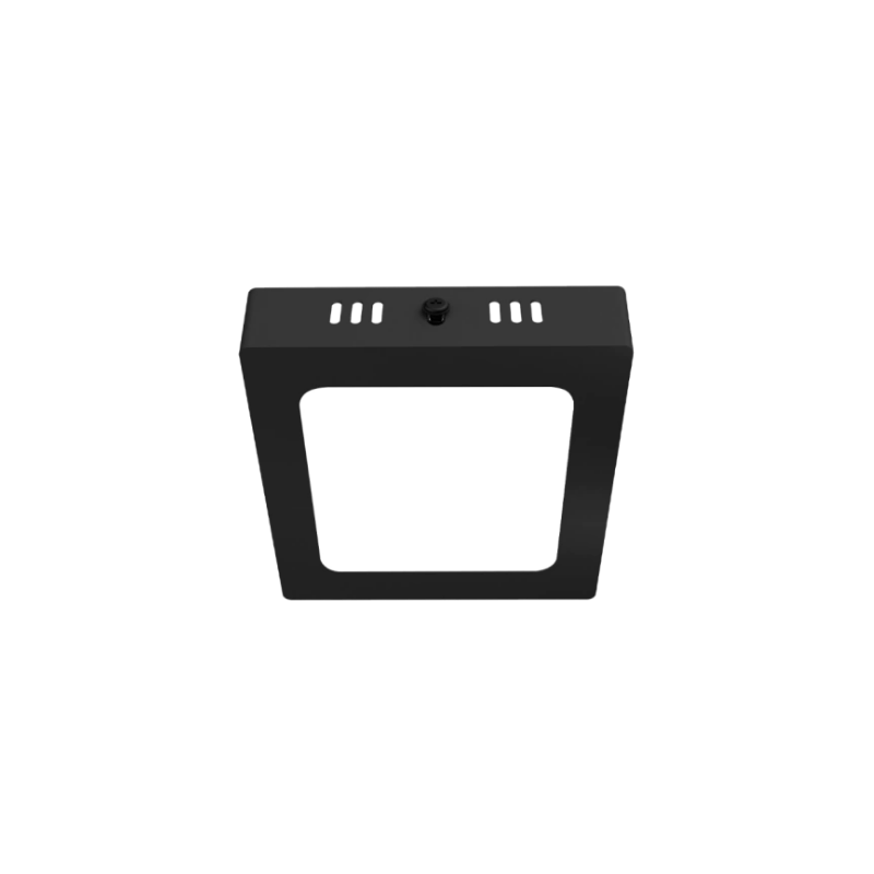PANEL SOBREPUESTO NEGRO PRO CUADRADO 6W FRIO 6500K KONNERGIE Iluminación