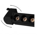 FOCO RIEL MONOFASICO NEGRO 24° MOVIL 30W 220V 4000K CYGNUS Iluminación