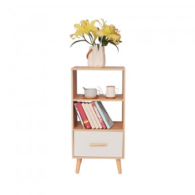 Mueble lateral blanco caramelo Iowa Inicio