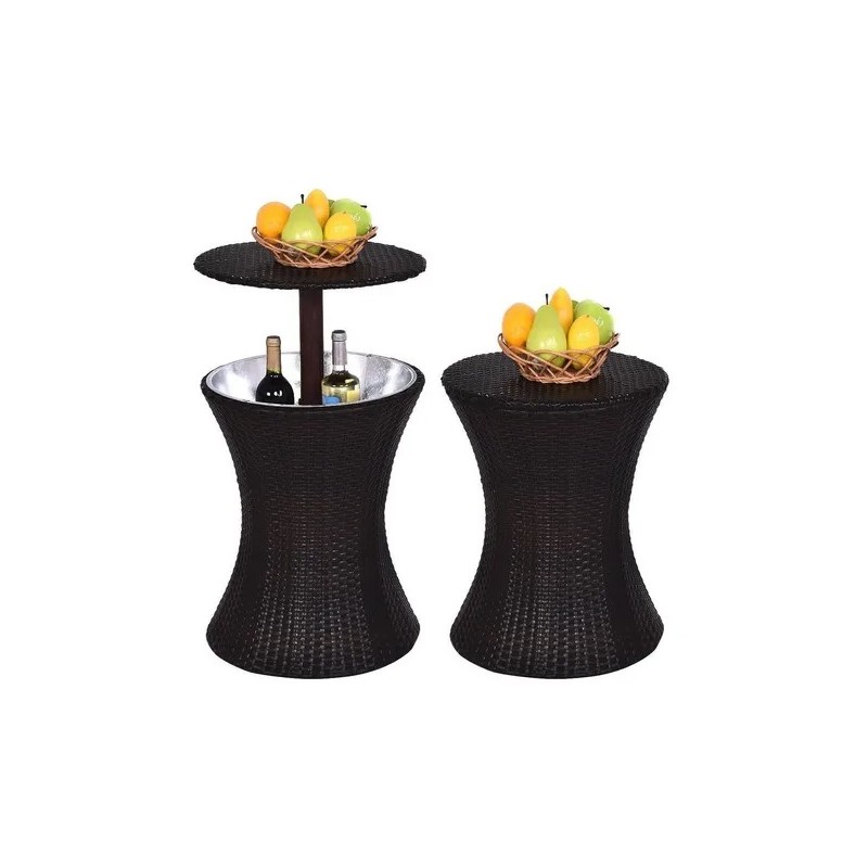 Cooler 2 en 1 simil rattan Terraza y Jardin