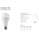 Ampolleta LED A65 Clásica 15W/6400K E-27 Megabright Inicio