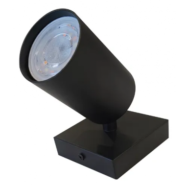 Barra Sobrepuesta Simple Gu-10 Negro Mate P1 Megabright Iluminación