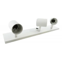 Barra Sobrepuesta Triple Gu-10 Blanco Mate P3 Megabright Inicio
