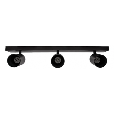 Barra Sobrepuesta Triple Gu-10 Negro Mate P3 Megabright Iluminación