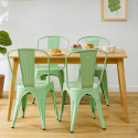 Sillas de Comedor Tolix. Pack 4 Unidades Menta Inicio