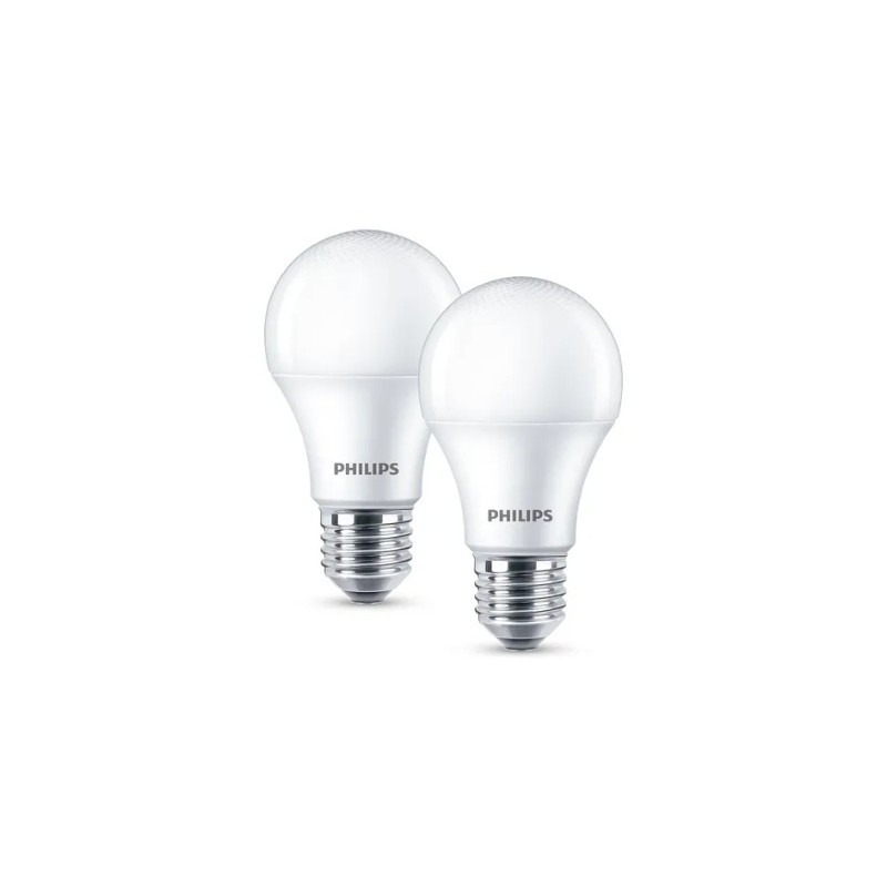 Ampolleta LED Philips EcoHome 9W E27 (CAJA 2U) Iluminación