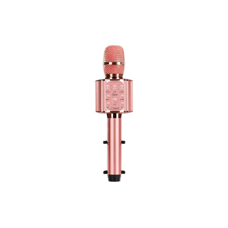 Micrófono Karaoke Lil Voice 2 LED Soporte Metal Pink MLAB Inicio