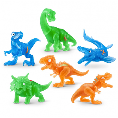 Mini Huevo Smashers Jurassic con Luces de ZURU – Juguete Interactivo de Excavación y Construcción de Dinosaurios Juguetes