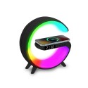 Parlante MY LIL G 5 en 1: Cargador inalámbrico +Luz RGB+Reloj+Alarma+Sonido Sueño Negro MLAB Inicio