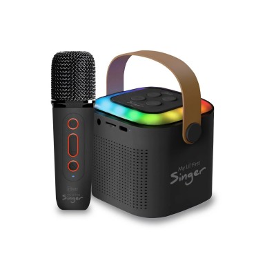 Karaoke My Lil First Singer Con Luz RGB 1 Micrófono Inalámbrico Black MLAB Inicio