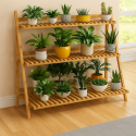 Pérgola Rack Para Terrazas de Bambu. Tres niveles. Inicio