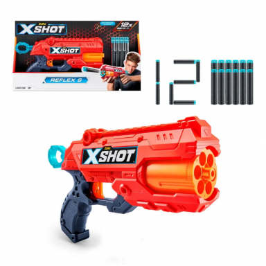 Lanzador Reflex 6 con 12 Dardos X-Shot Juguetes
