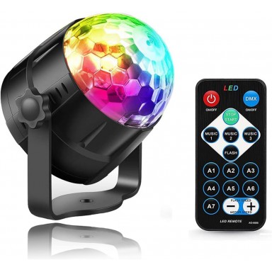 Mini Disco Ball RGB Mic Music 5 W – Sensor de sonido USB MLAB Inicio